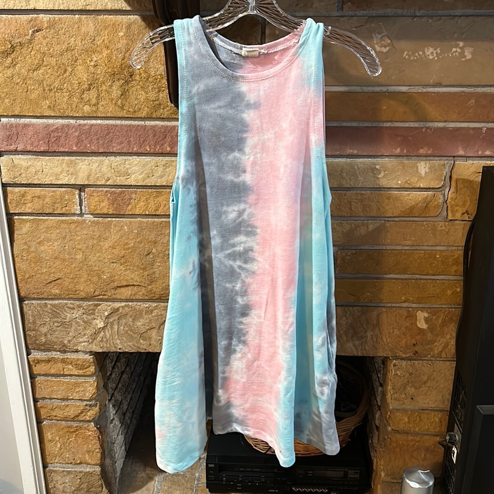 Lagaci Tie Dyed Dress w/ pockets Sz Large